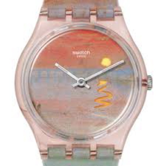 NWT Swatch x Tate Gallery Collection Watch TURNER'S SCARLET SUNSET Unisex - Picture 6 of 9
